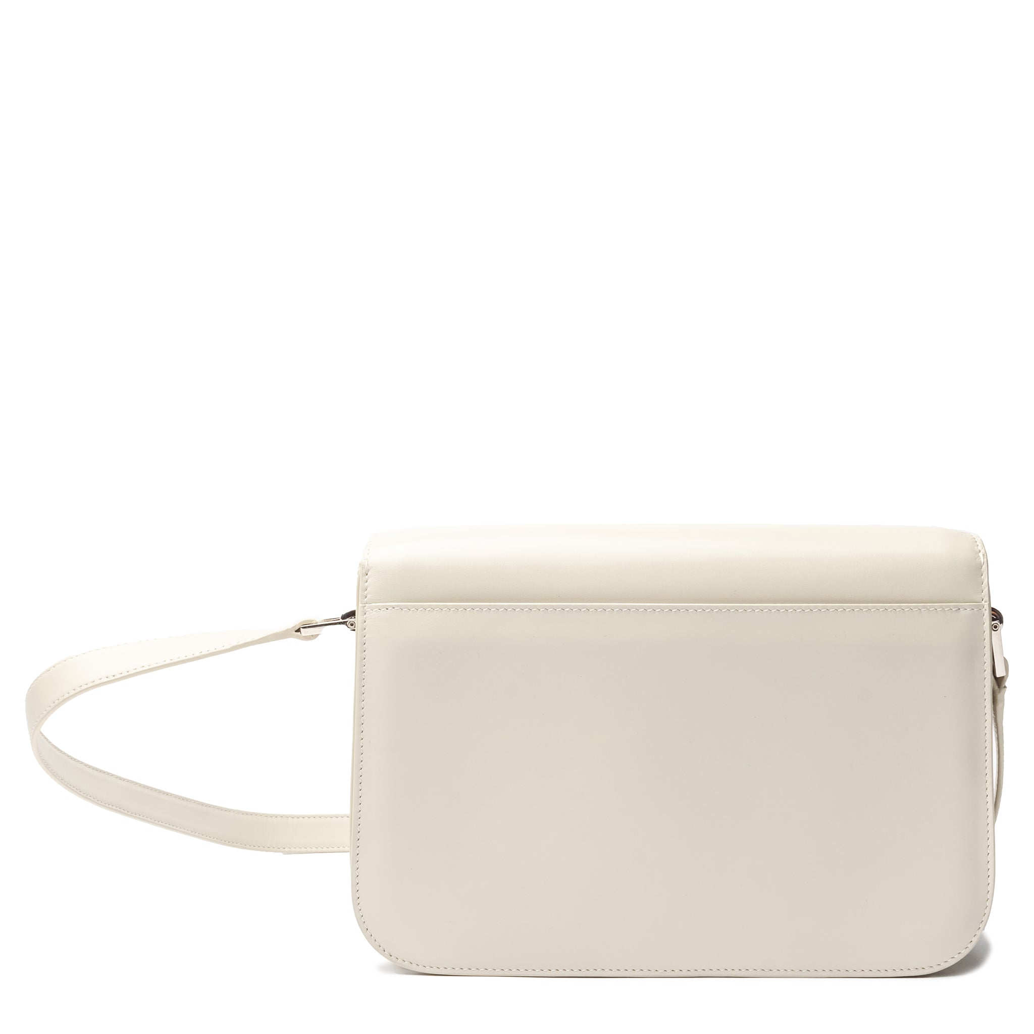 Image of Saint Laurent Le Mailon Leather White Satchel
